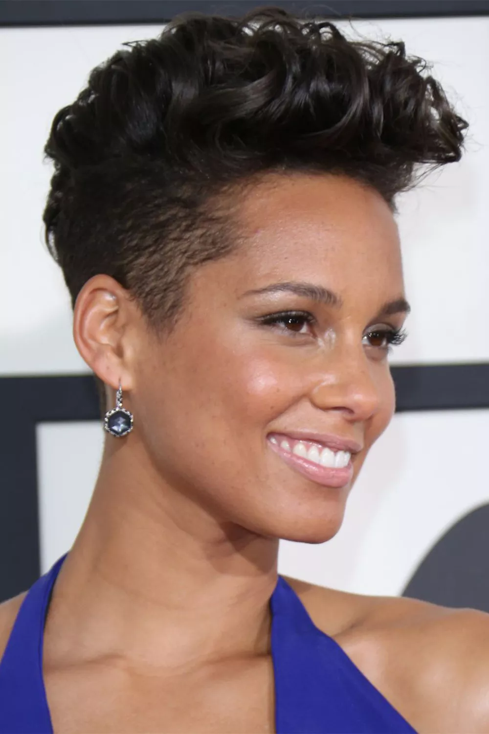 Fluffy pompadour short hair