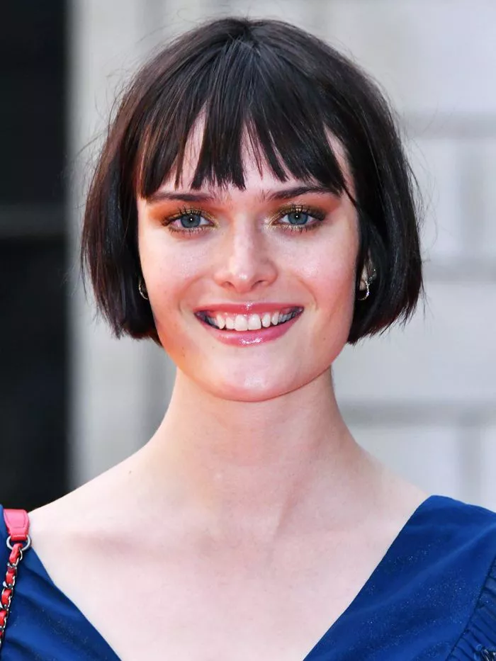 Blunt bob with bangs