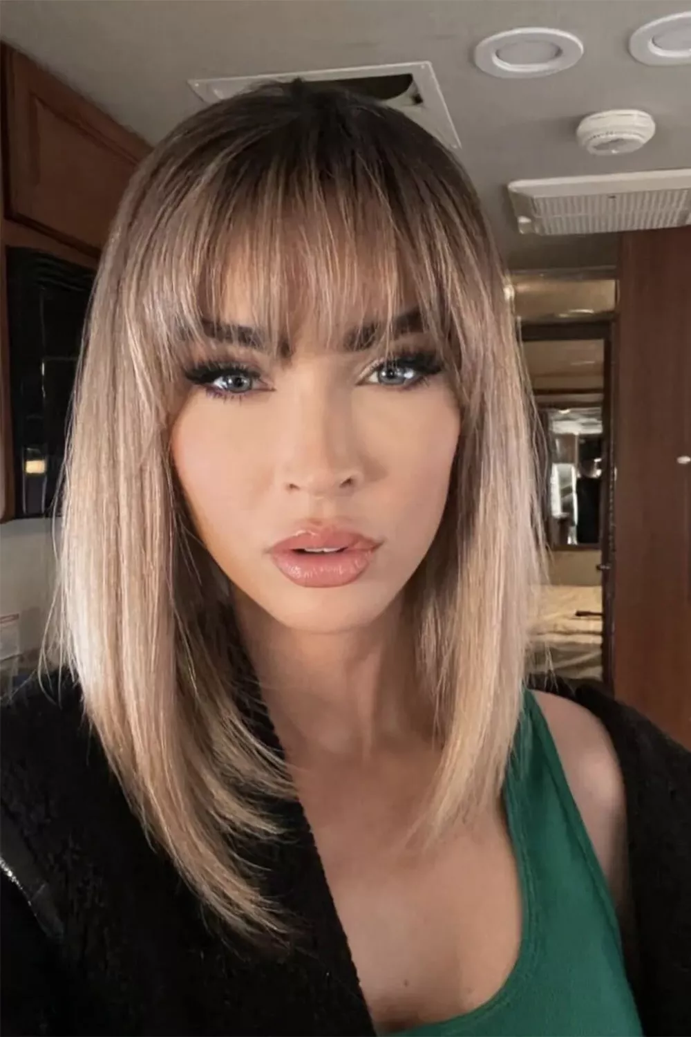 Lob with Birkin bangs
